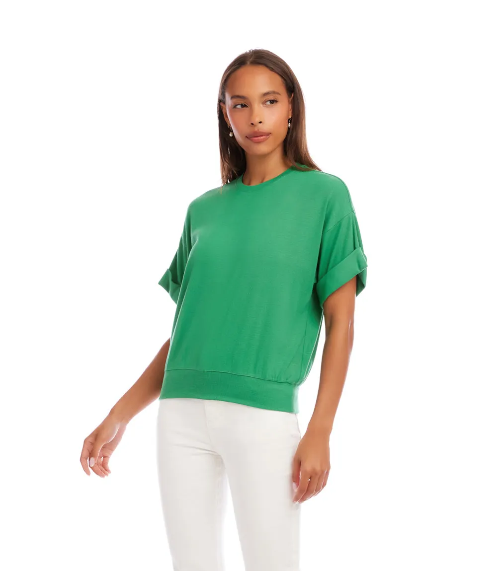 Ribbed Cuffed Sleeve Top sold by Karen Kane product image thumbnail 3