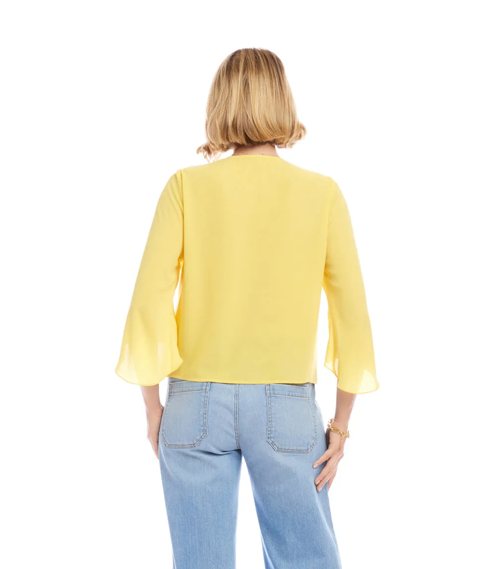 Bracelet Sleeve Drape Front Crossover Top sold by Karen Kane product image thumbnail 4