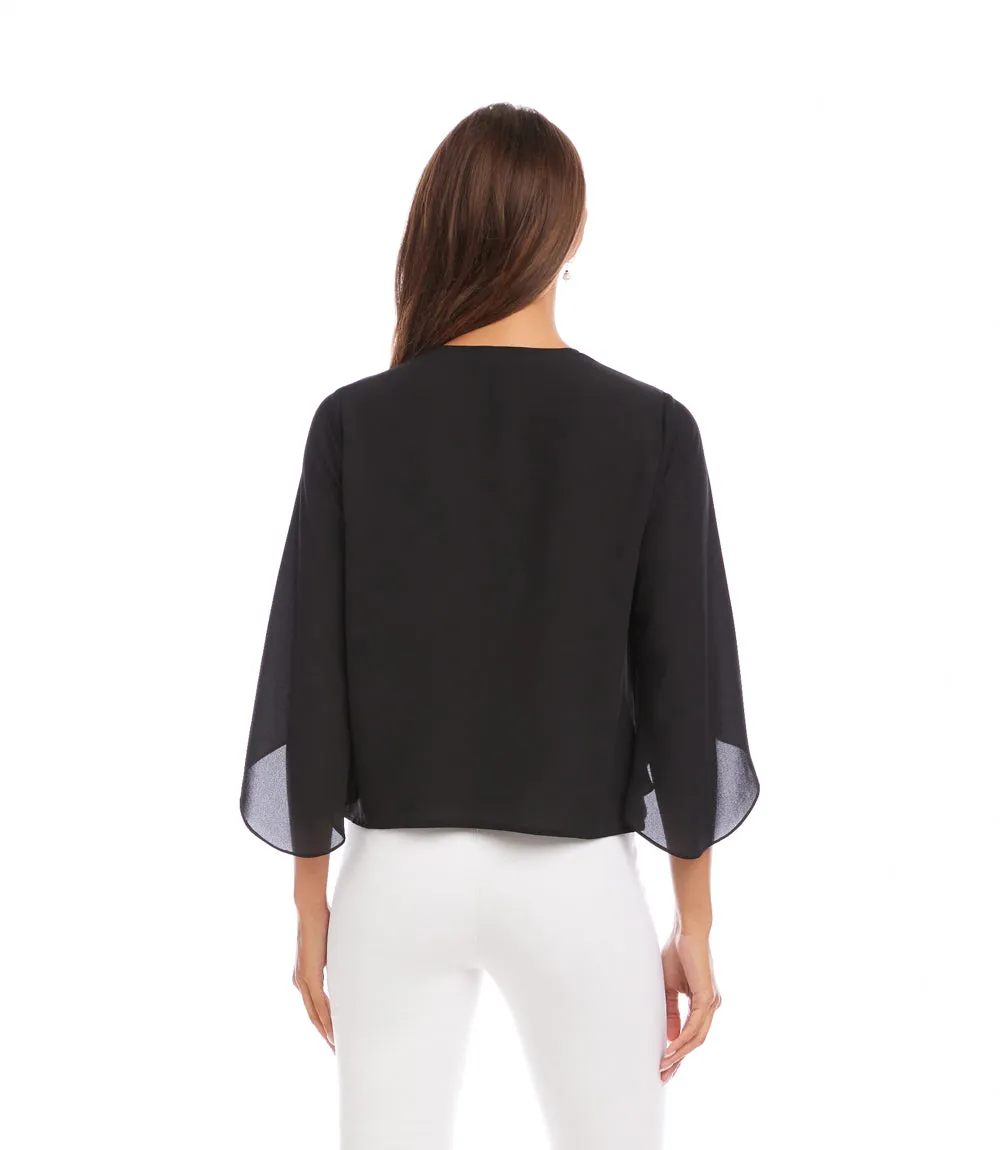 Bracelet Sleeve Drape Front Crossover Top sold by Karen Kane product image thumbnail 5