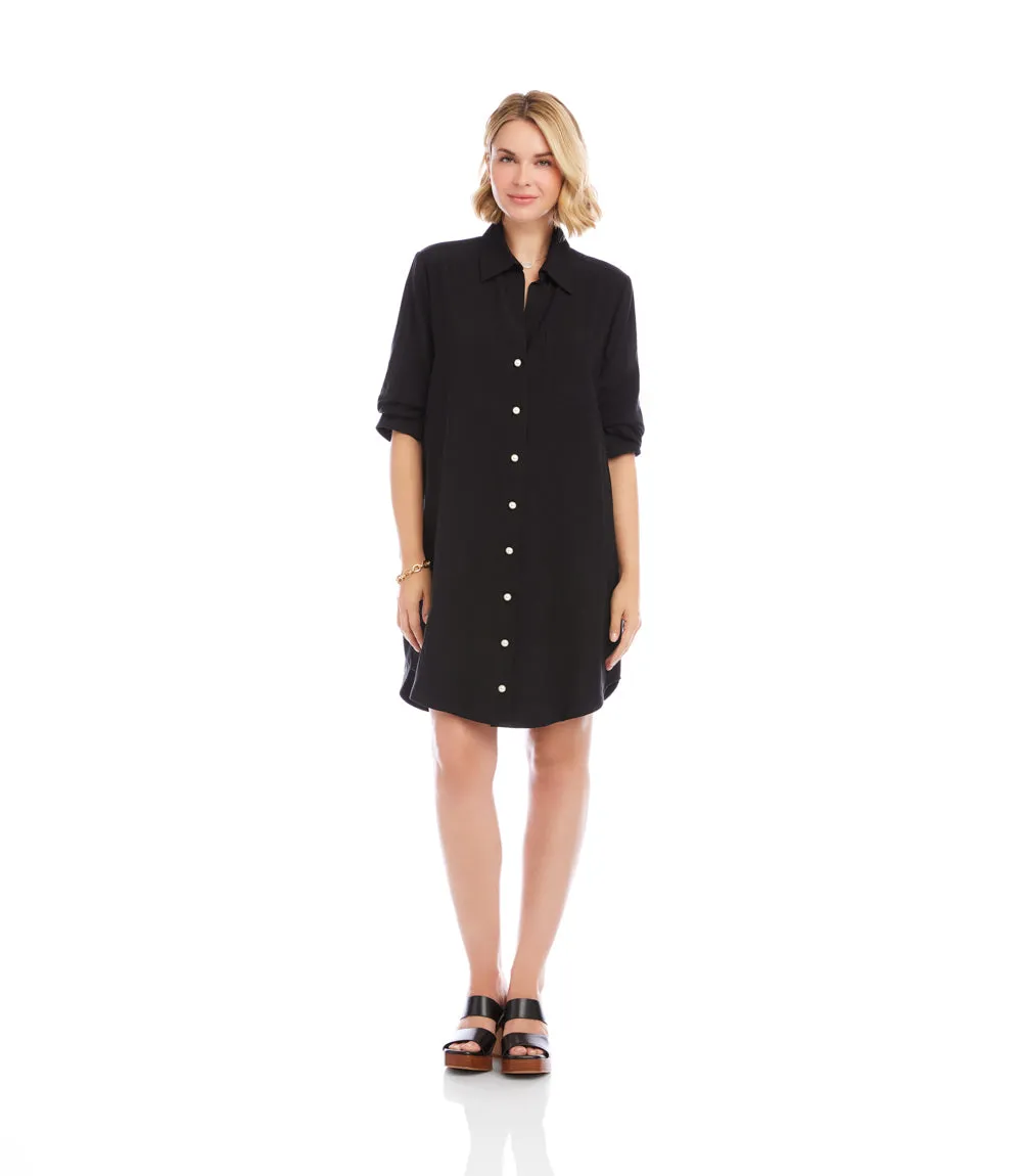 Ruched Sleeve Shirtdress sold by Karen Kane product image thumbnail 2