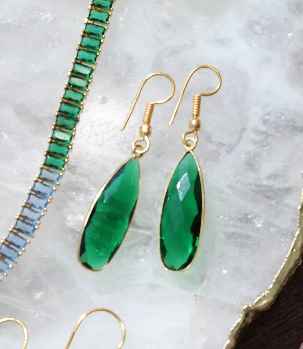 Emerald Quartz Earrings sold by Karen Kane product image thumbnail 3