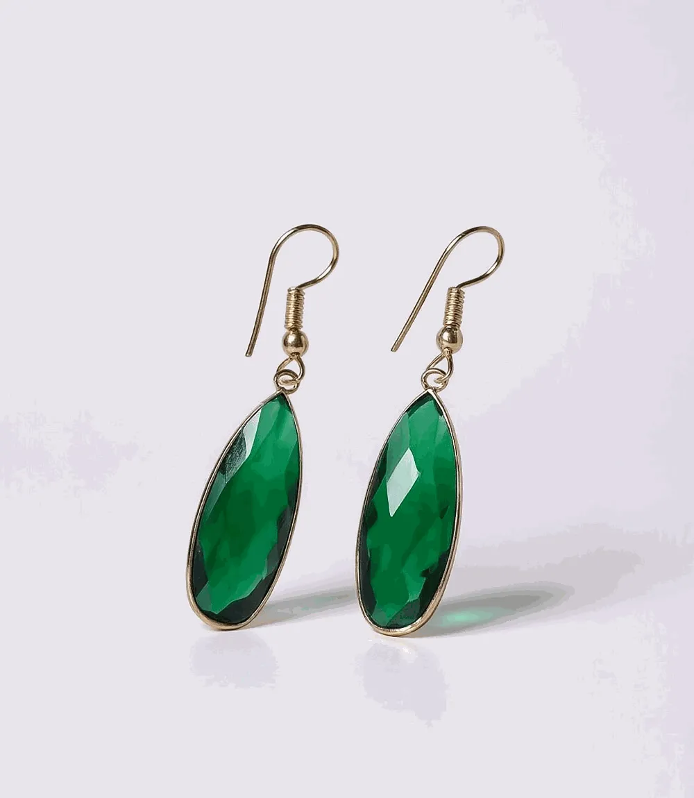 Emerald Quartz Earrings sold by Karen Kane product image thumbnail 4