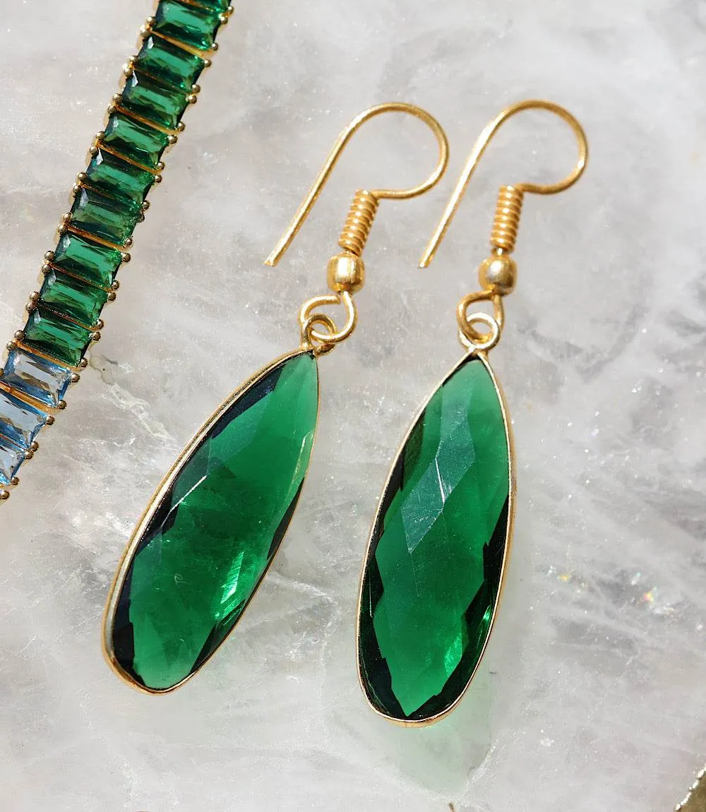 Emerald Quartz Earrings sold by Karen Kane product image thumbnail 5