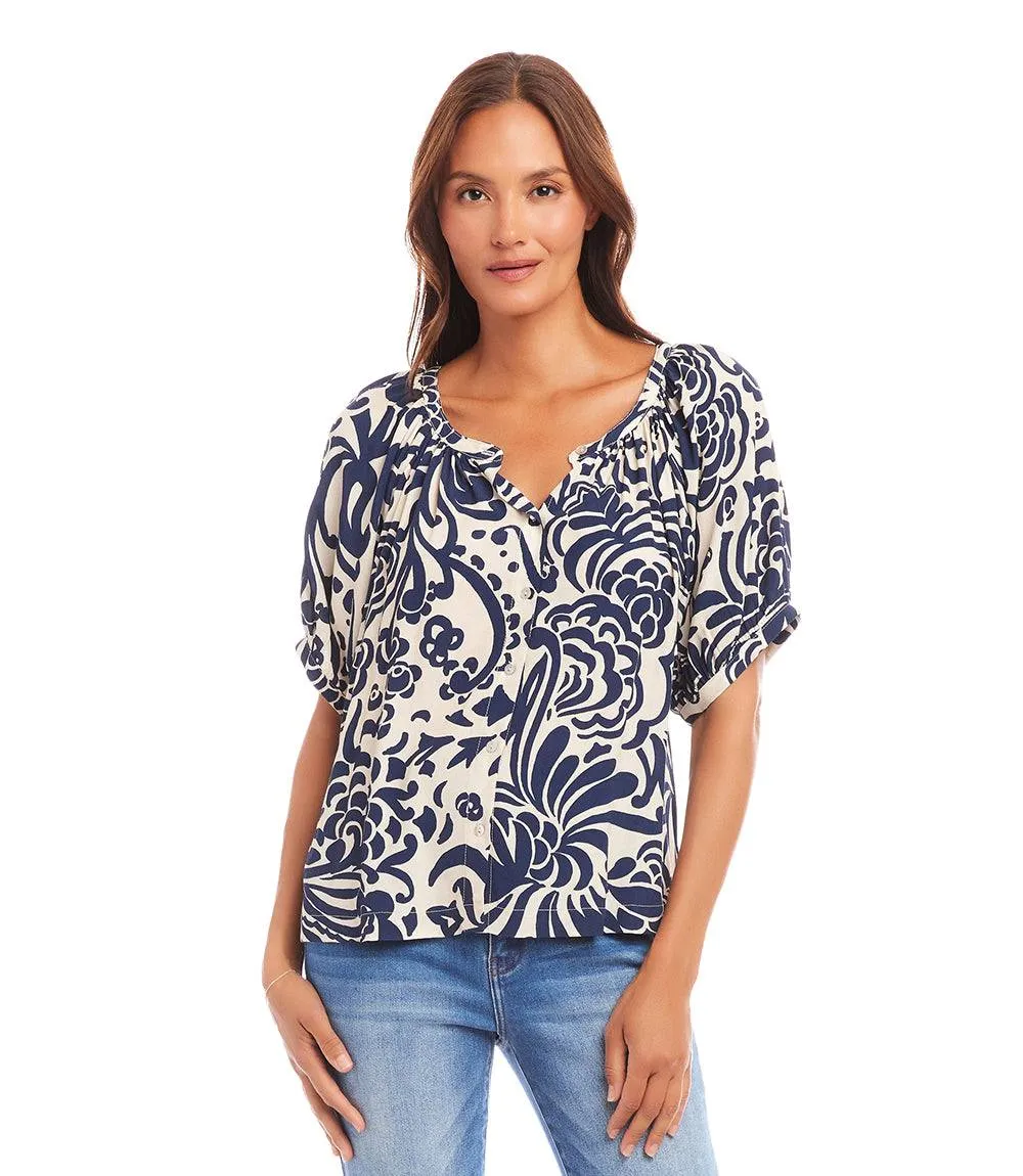 Short Sleeve Peasant Top sold by Karen Kane product image thumbnail 2