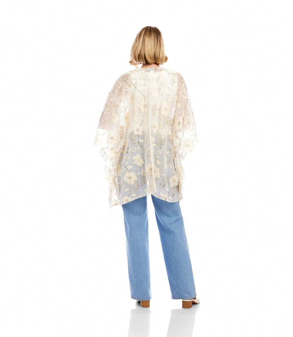 Floral Embroidered Open Front Jacket sold by Karen Kane product image thumbnail 5
