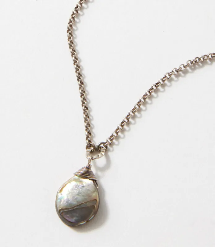 Abalone Shell Teardrop Necklace sold by Karen Kane