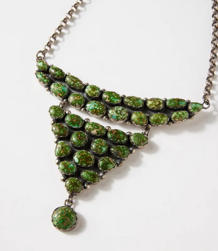 Sonoran Gold Turquoise Triangle Drop Necklace sold by Karen Kane