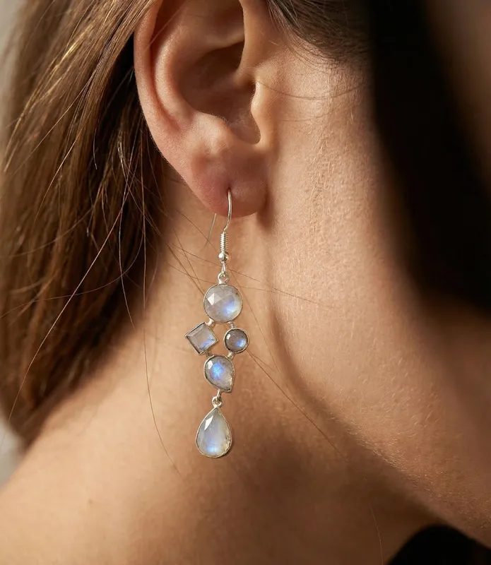 Gemstone Dangle Earrings sold by Karen Kane