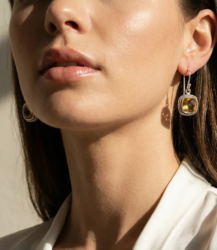 Embellished Sterling Silver Gemstone Earrings sold by Karen Kane