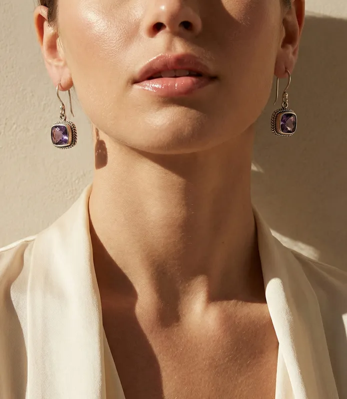 Embellished Sterling Silver Gemstone Earrings sold by Karen Kane