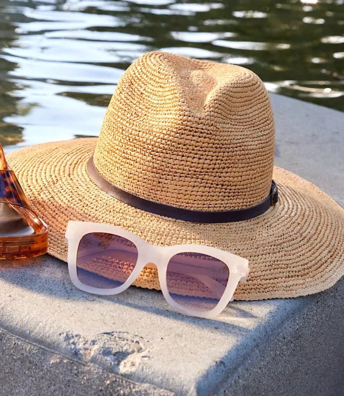 Crochet Straw Panama Hat sold by Karen Kane