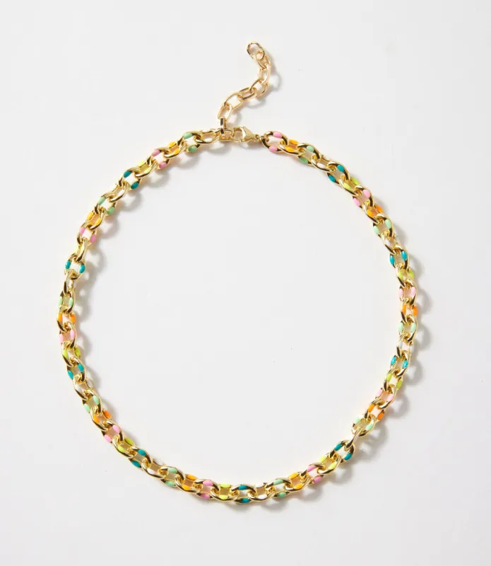 Painted Link Necklace sold by Karen Kane