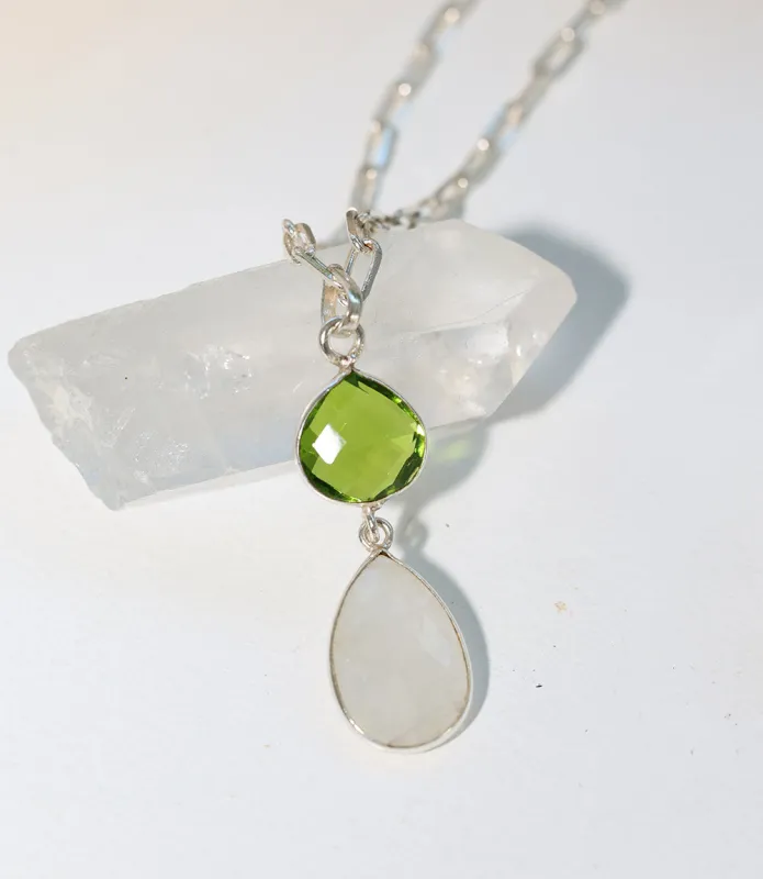 Moonstone And Peridot Pendant Necklace sold by Karen Kane