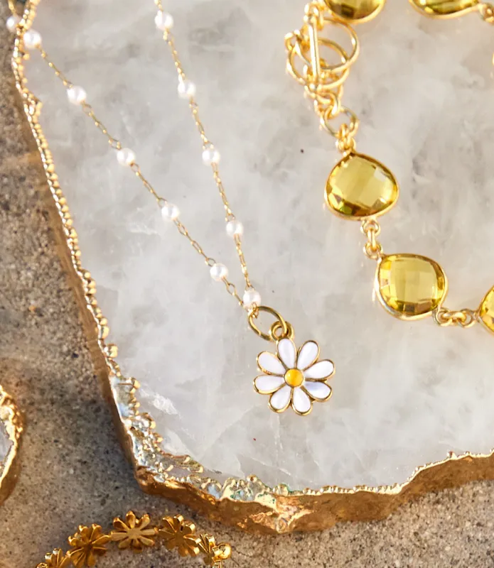 Daisy Charm Pendant Necklace sold by Karen Kane