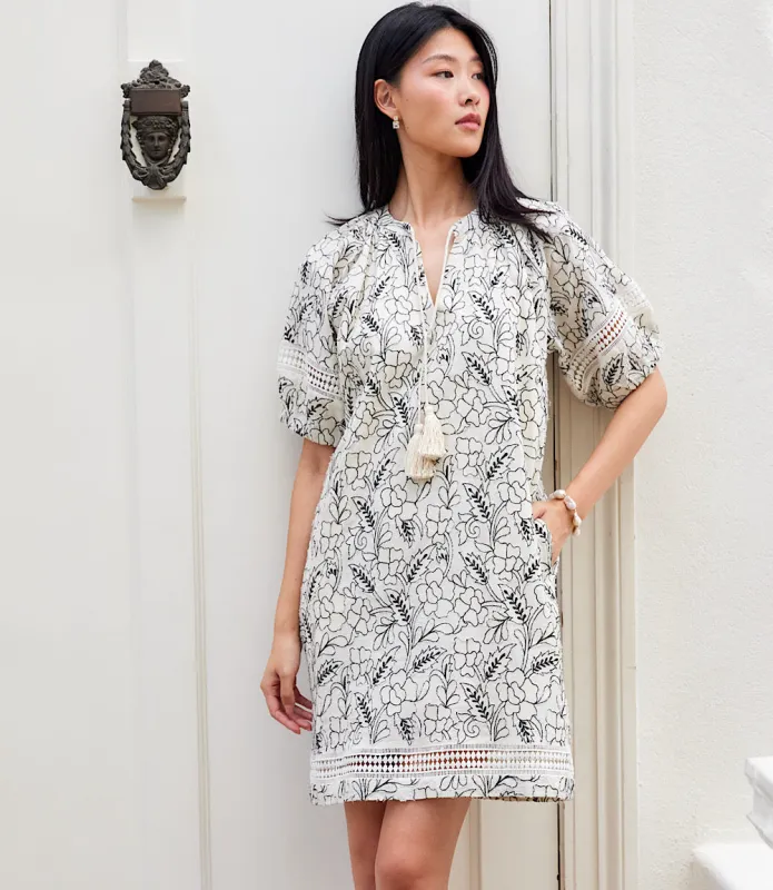 Puff Sleeve Tassel Dress made by Karen Kane