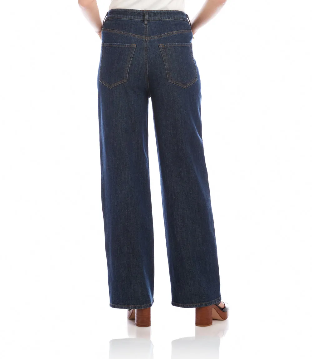 Denim Drawstring Wide-Leg Pants sold by Karen Kane product image thumbnail 5