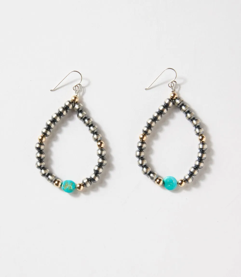 Navajo Pearl And Turquoise Earrings sold by Karen Kane product image thumbnail 2