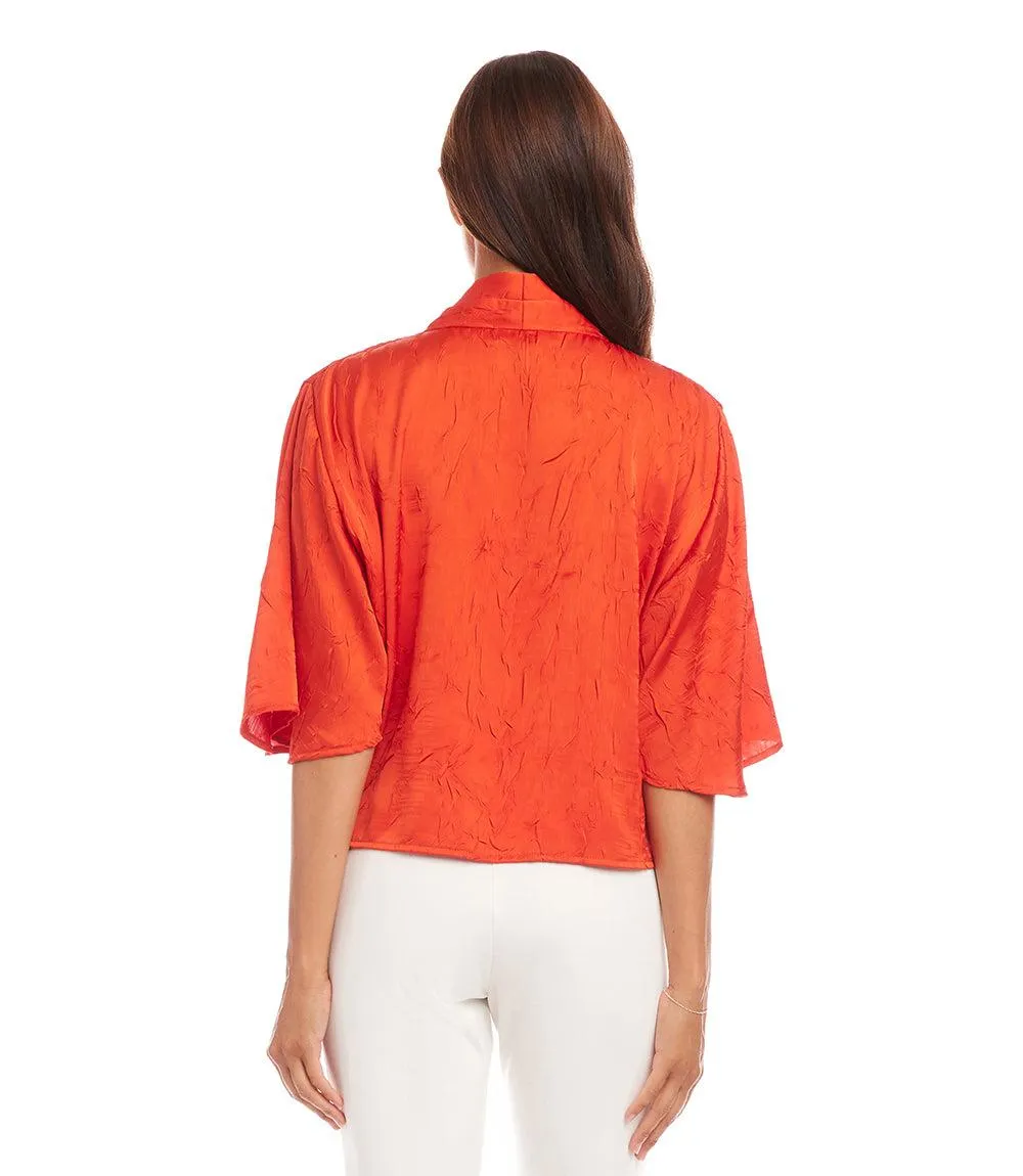 Flare Sleeve Tie Front Top sold by Karen Kane product image thumbnail 4