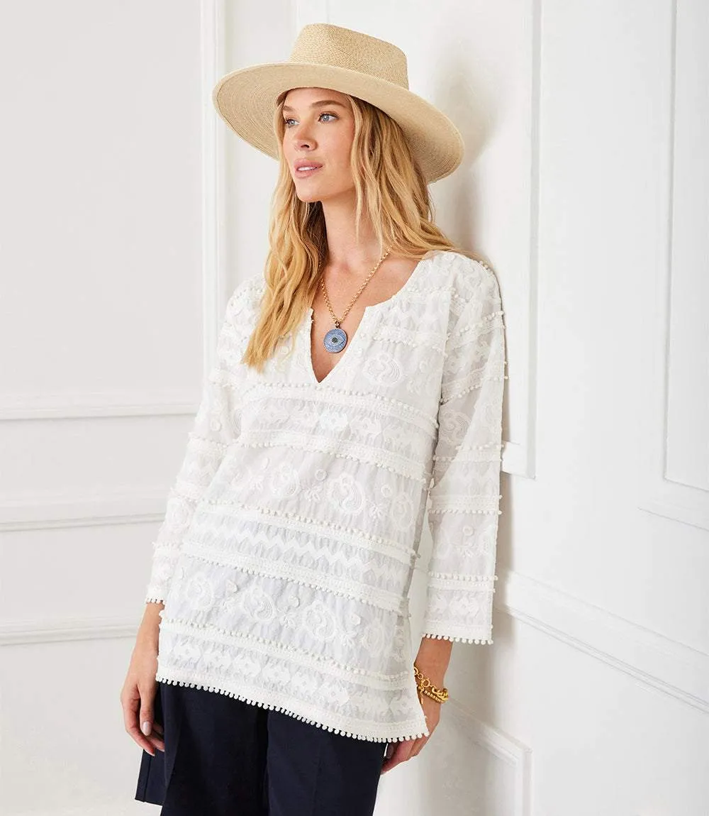 3/4 Sleeve Embroidered Tunic sold by Karen Kane product image thumbnail 3