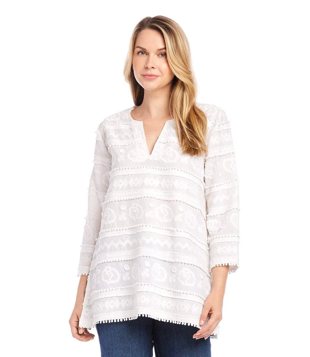 3/4 Sleeve Embroidered Tunic sold by Karen Kane product image thumbnail 4
