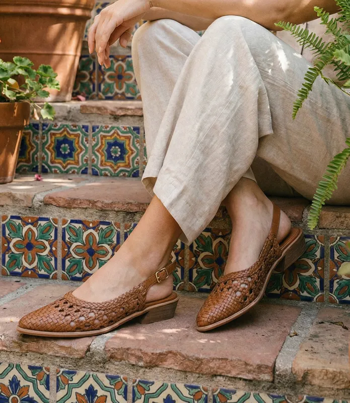 Seychelles Roxanne Woven Leather Sling Back Mules sold by Karen Kane