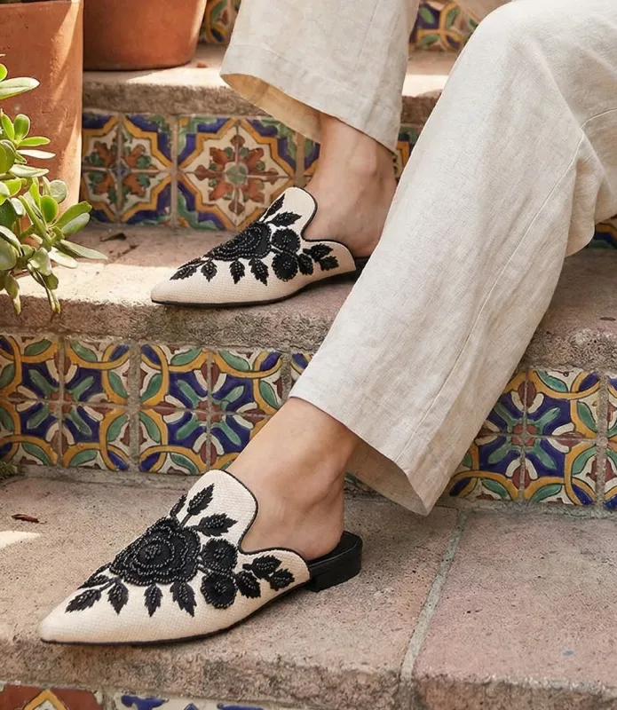 Seychelles Around The World Embroidered Mules sold by Karen Kane