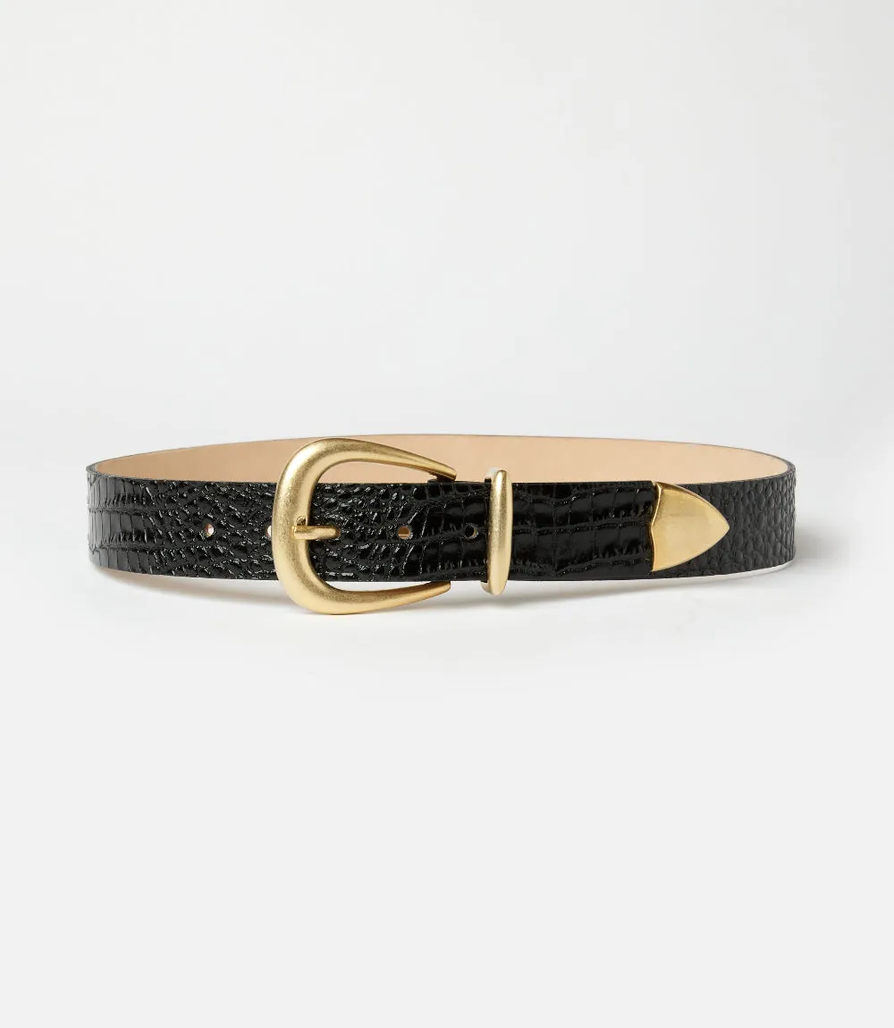 Streets Ahead Crocodile Leather Buckle Belt sold by Karen Kane product image thumbnail 3