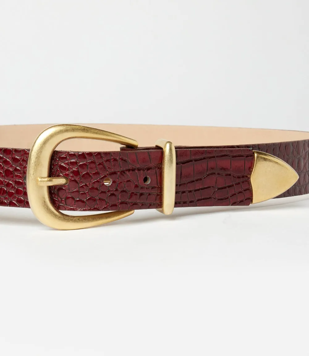 Streets Ahead Crocodile Leather Buckle Belt sold by Karen Kane product image thumbnail 5