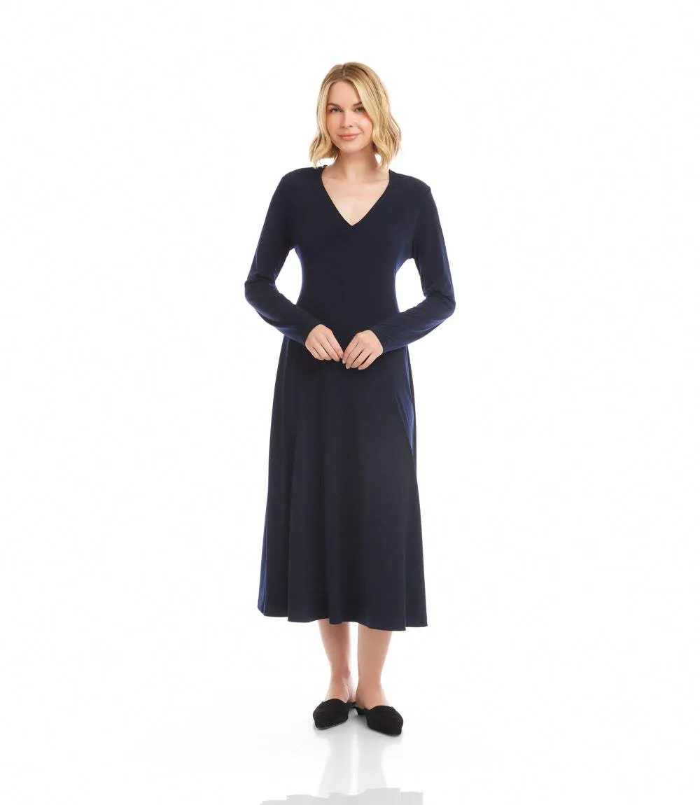 Kate V-Neck Midi Travel Jersey Dress sold by Karen Kane product image thumbnail 2