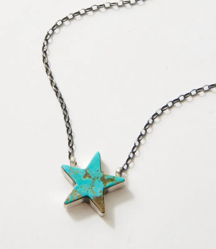 Kingman Turquoise Star Necklace sold by Karen Kane