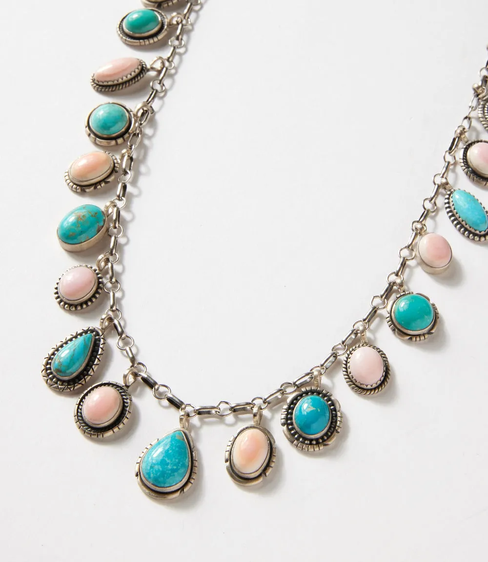 Dangling Turquoise And Pink Conch Necklace sold by Karen Kane product image thumbnail 2