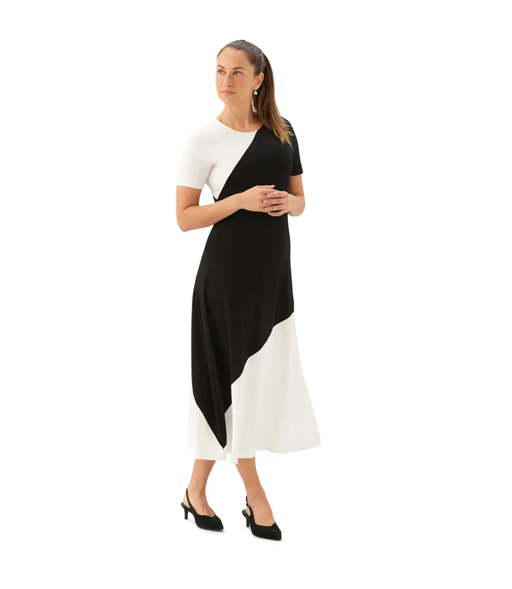 Short Sleeve Contrast Midi Dress sold by Karen Kane product image thumbnail 3