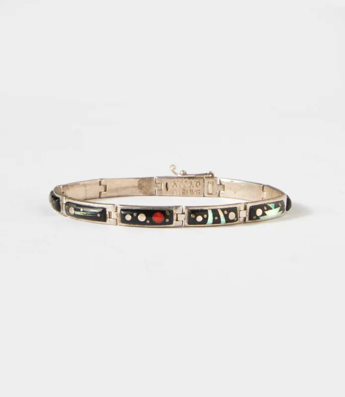 Gemstone Inlay Link Bracelet sold by Karen Kane