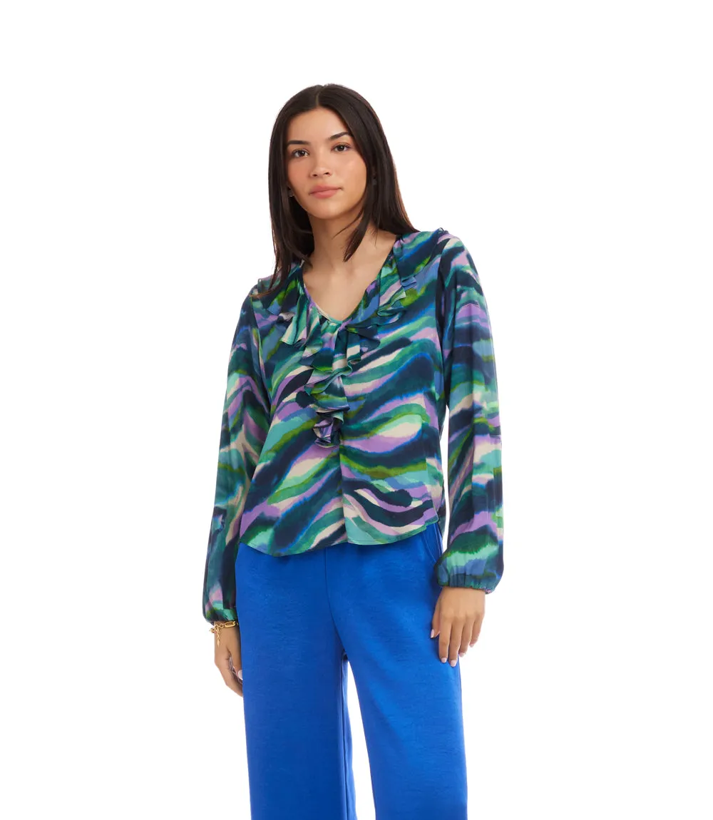 Blouson Sleeve Ruffle Neckline Top sold by Karen Kane product image thumbnail 2
