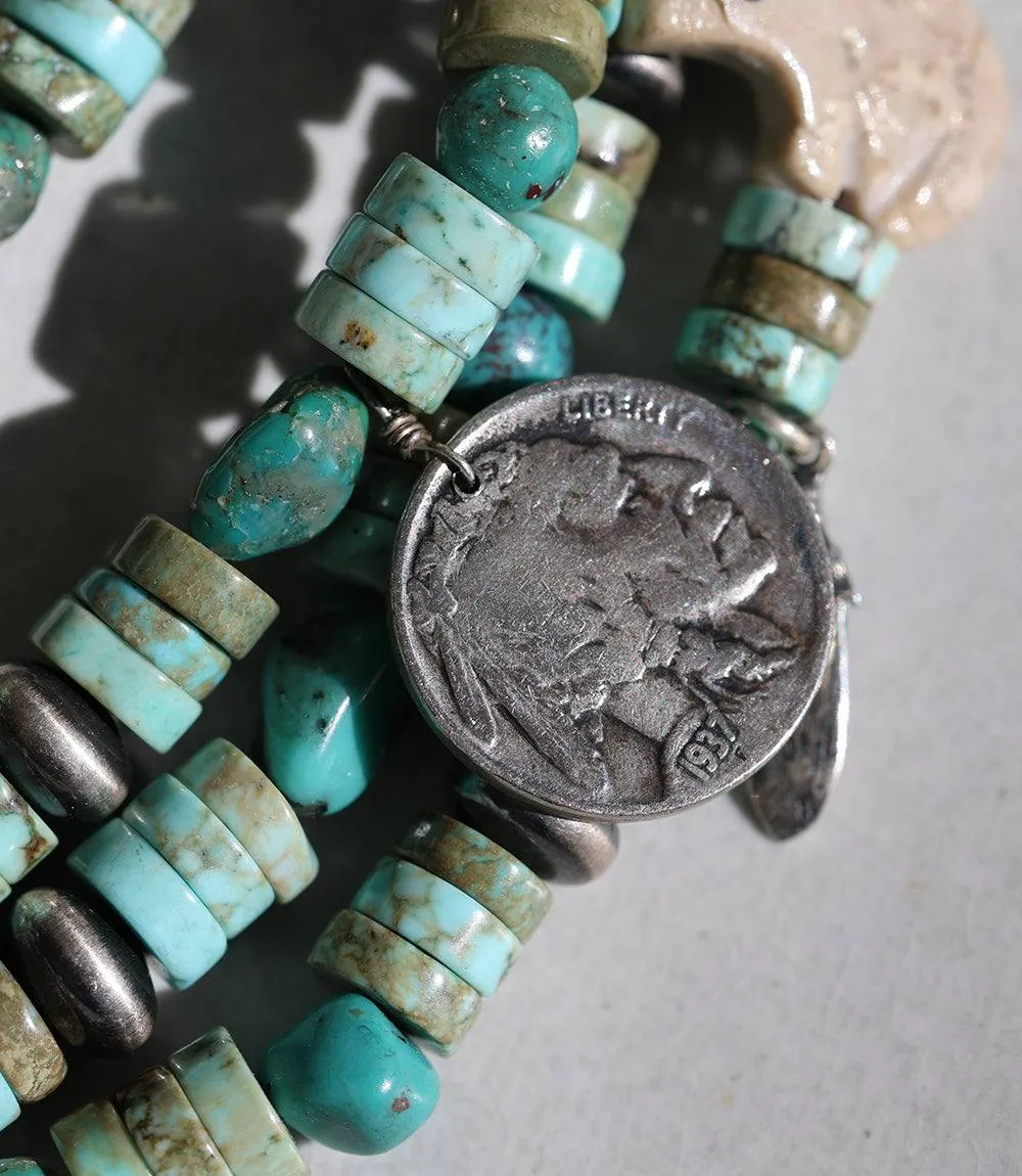 Vintage Mixed Turquoise & Charms Strand Necklace sold by Karen Kane product image thumbnail 5