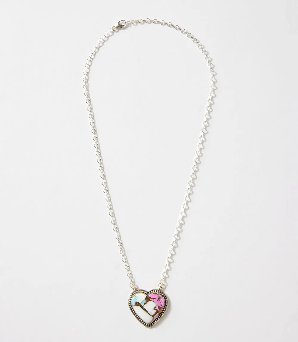 Cotton Candy Turquoise Heart Necklace sold by Karen Kane product image thumbnail 5