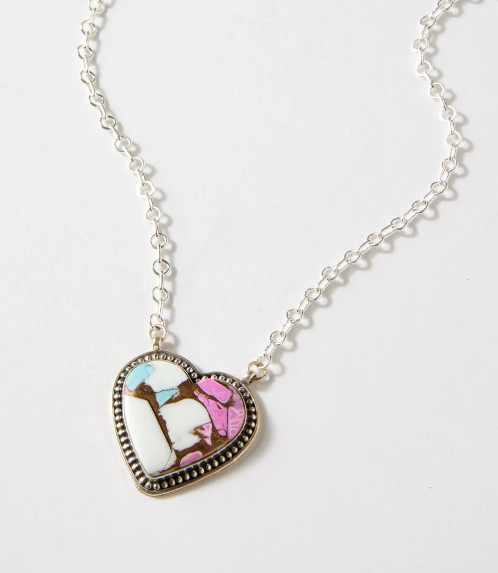 Cotton Candy Turquoise Heart Necklace sold by Karen Kane product image thumbnail 3