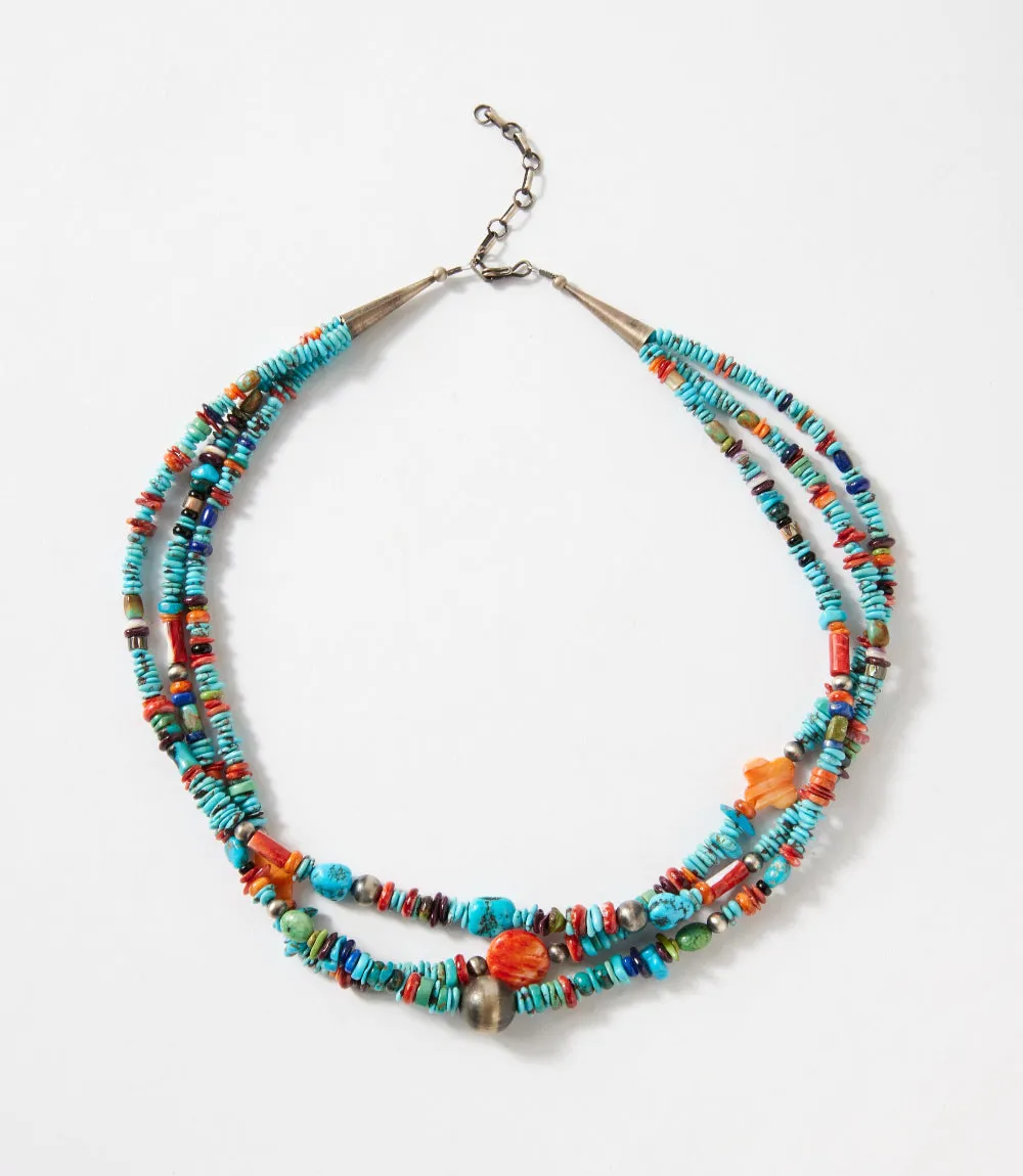 Triple Strand Spiny Oyster And Turquoise Necklace sold by Karen Kane product image thumbnail 2