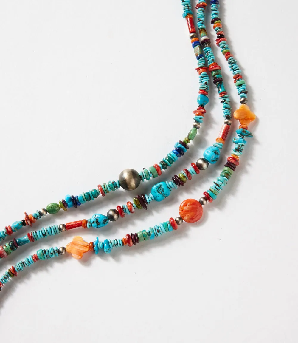 Triple Strand Spiny Oyster And Turquoise Necklace sold by Karen Kane product image thumbnail 3