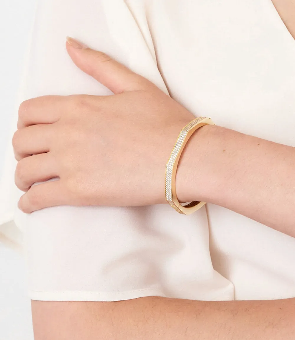 Pavé Crystal Angular Cuff Bracelet sold by Karen Kane product image thumbnail 2