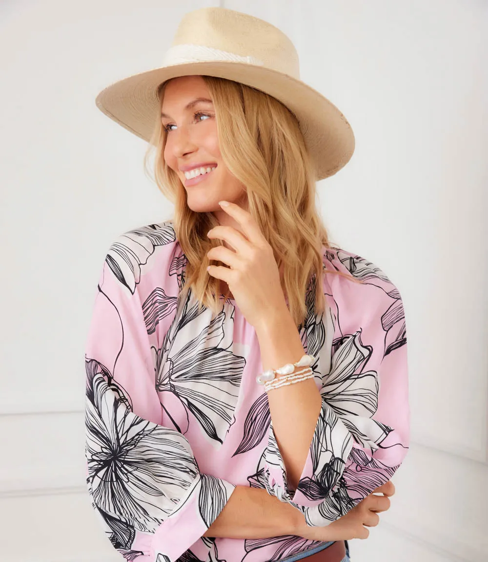 Blouson Sleeve Top sold by Karen Kane
