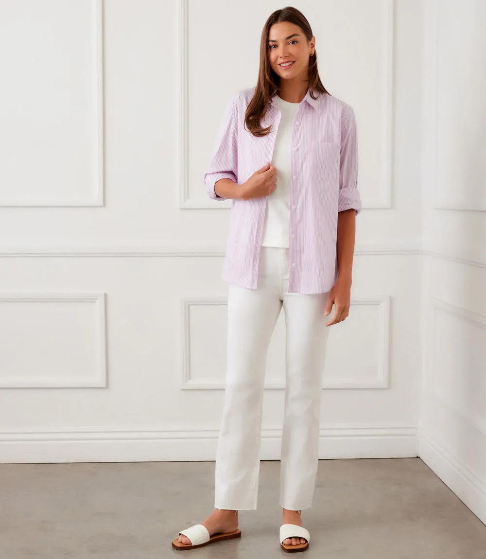 Stripe Long Sleeve Button-Up Shirt sold by Karen Kane product image thumbnail 2