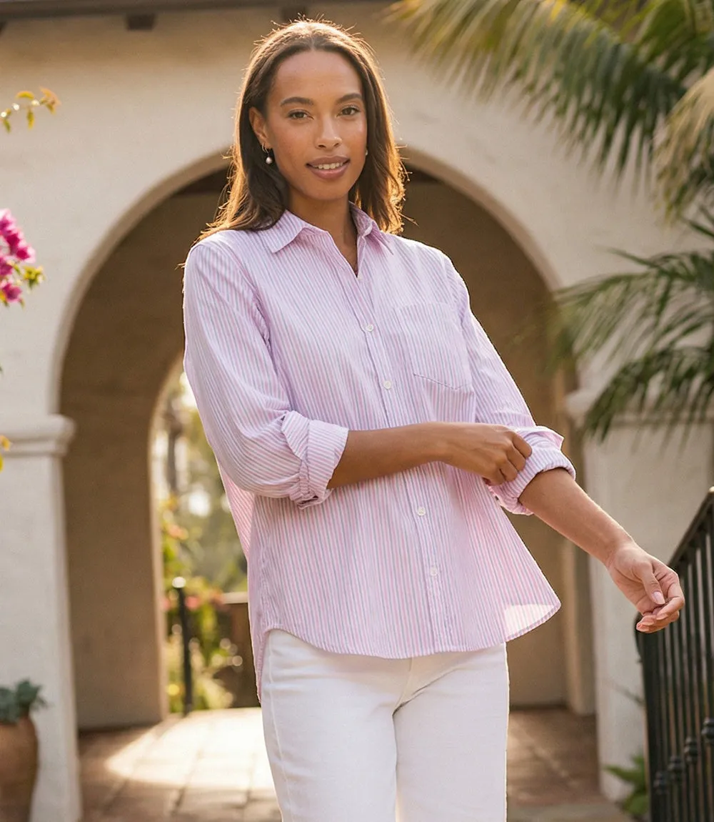 Stripe Long Sleeve Button-Up Shirt sold by Karen Kane product image thumbnail 3