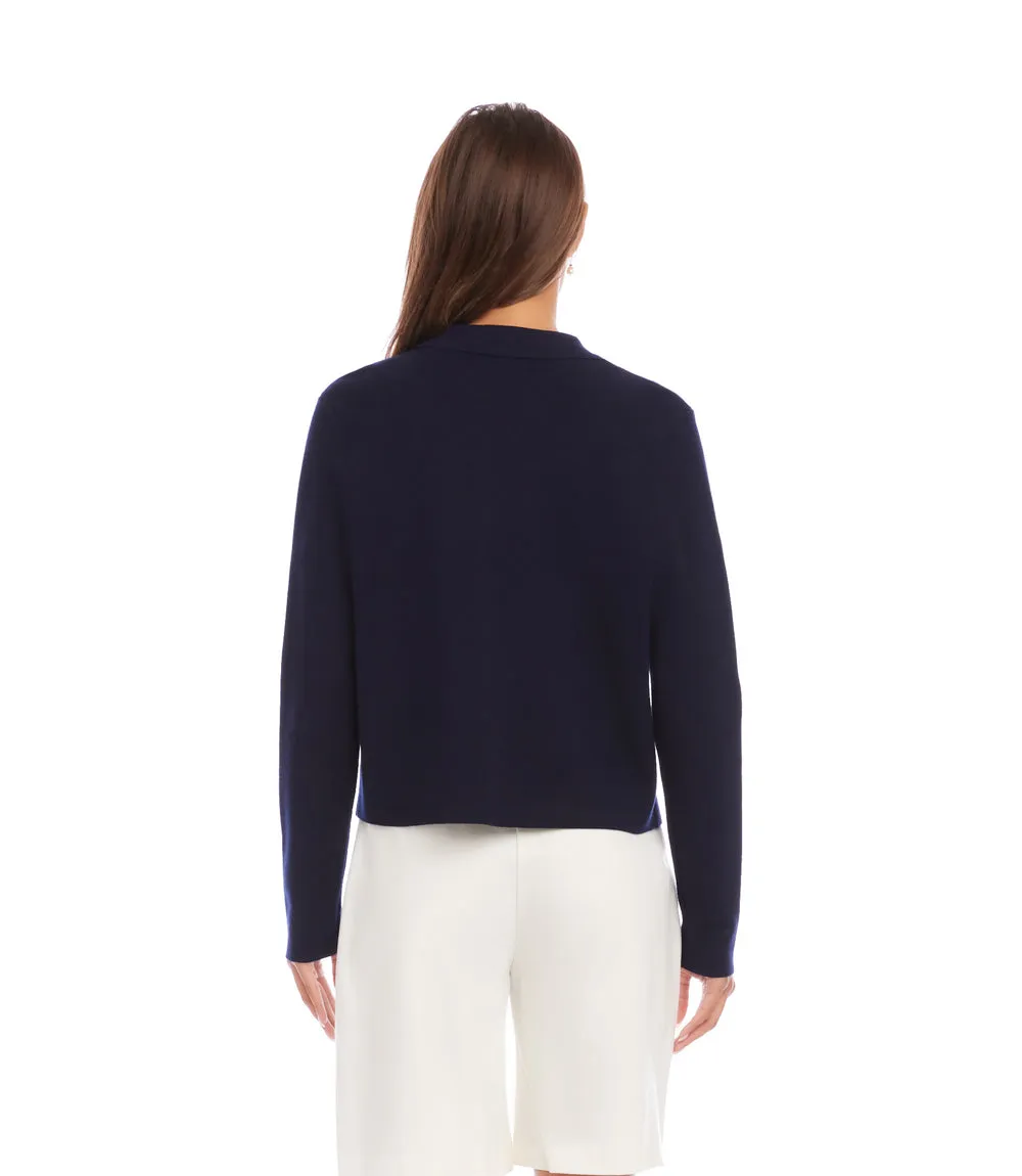 Collared Sweater Jacket sold by Karen Kane product image thumbnail 5