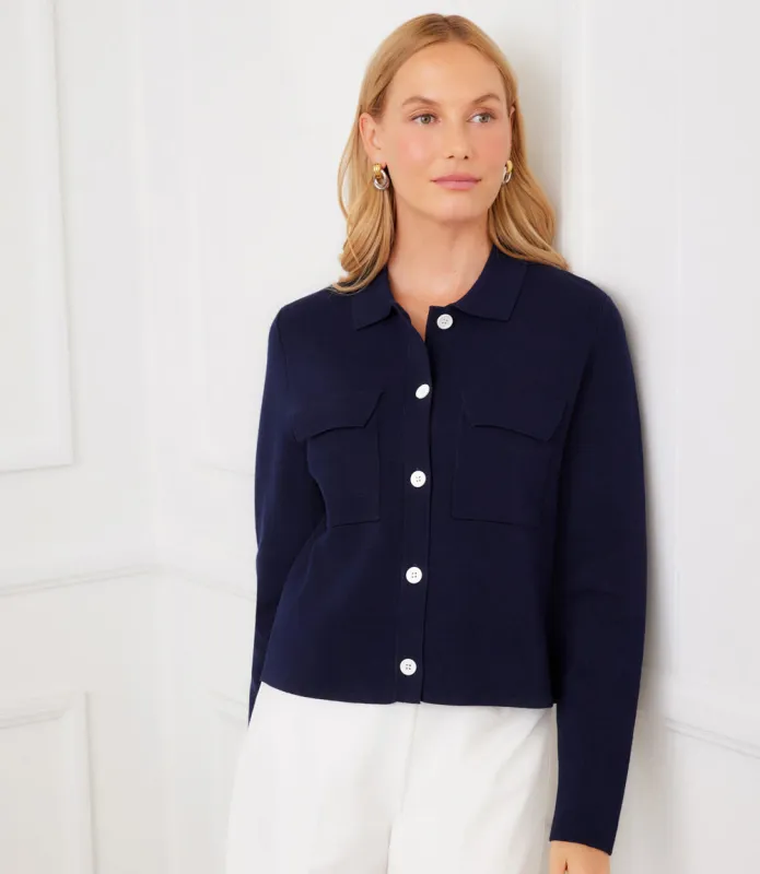 Collared Sweater Jacket made by Karen Kane