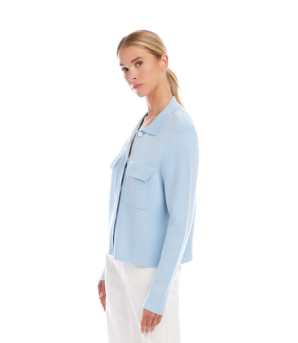 Collared Sweater Jacket sold by Karen Kane product image thumbnail 4