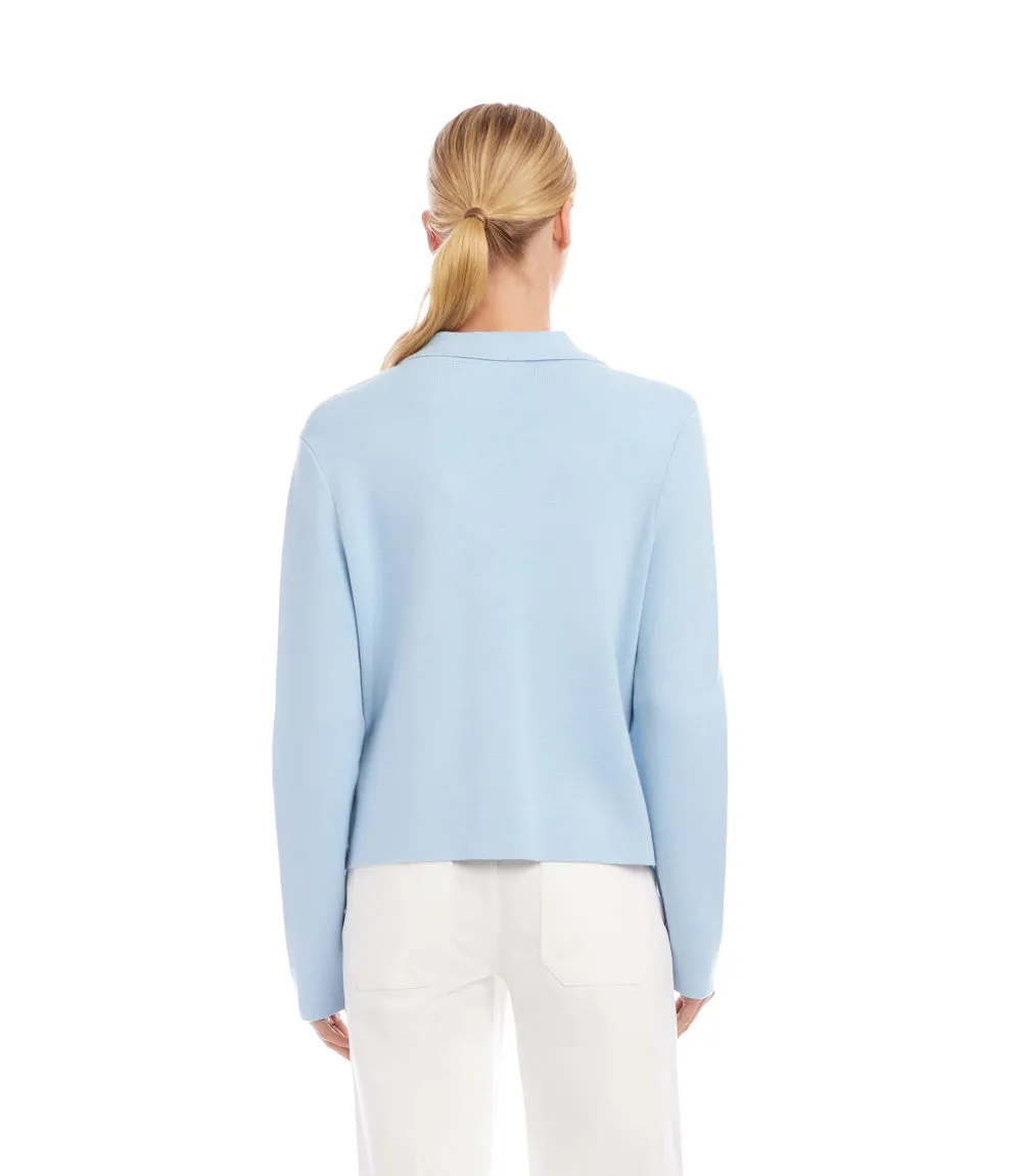 Collared Sweater Jacket sold by Karen Kane product image thumbnail 5