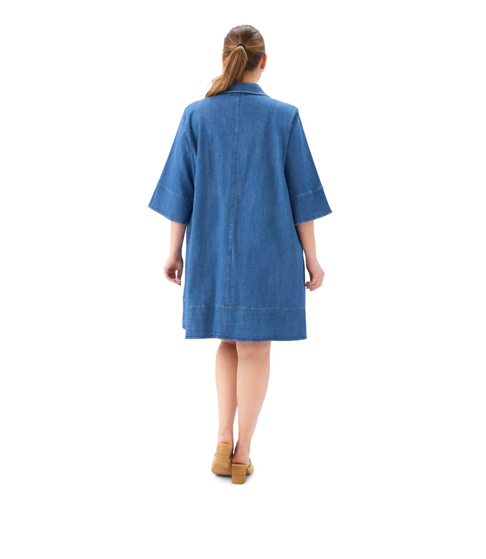 Plus Size Flare Sleeve Shirtdress sold by Karen Kane product image thumbnail 5