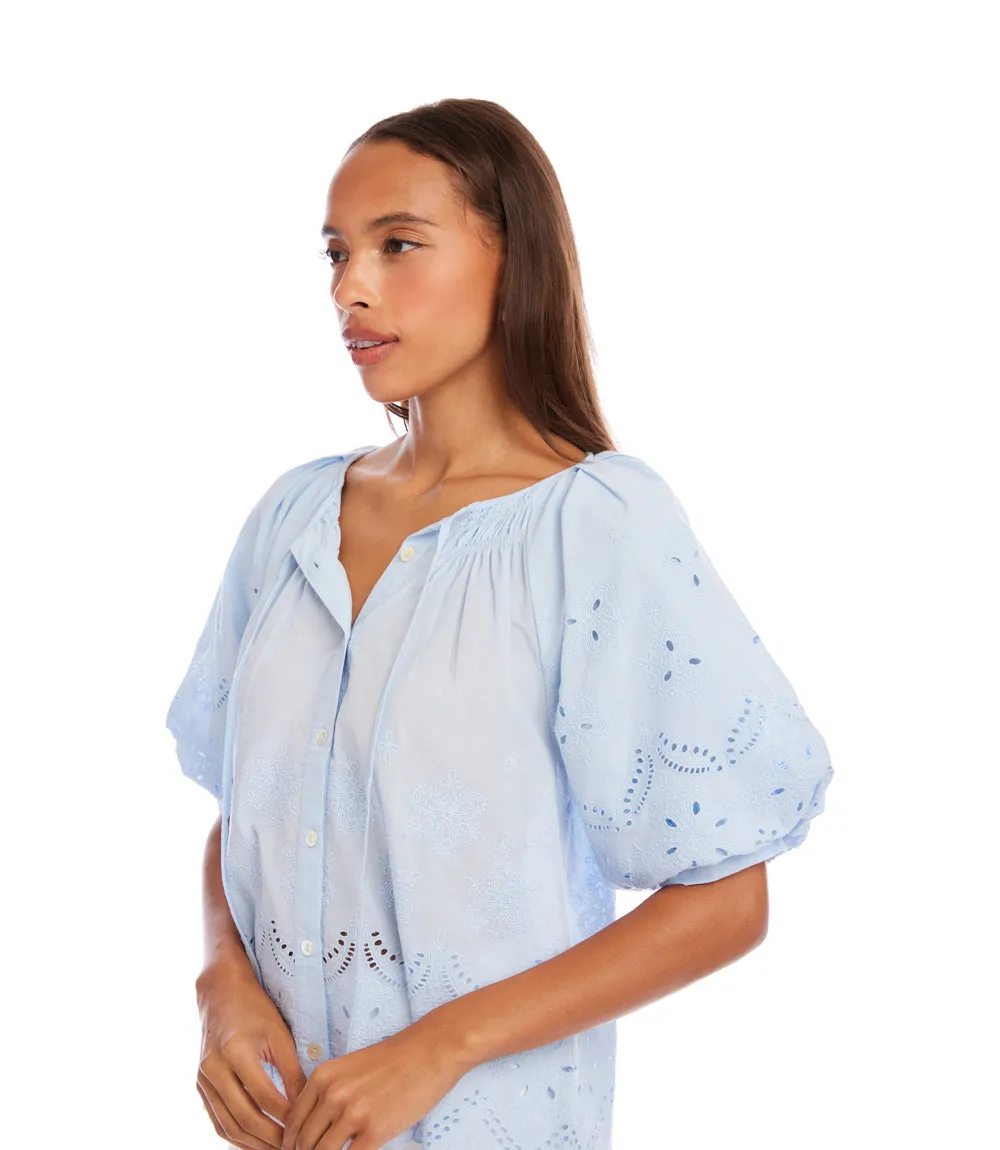 Puff Sleeve Embroidered Top sold by Karen Kane product image thumbnail 5