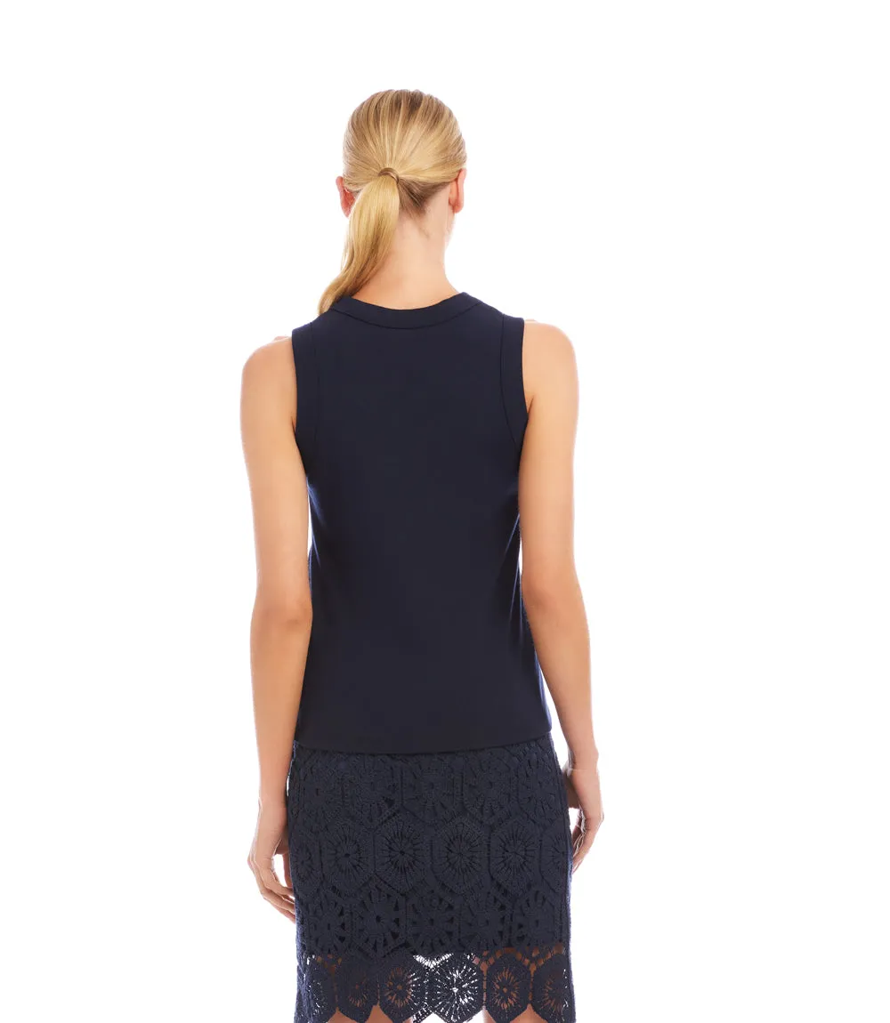 Ribbed Crewneck Tank sold by Karen Kane product image thumbnail 4